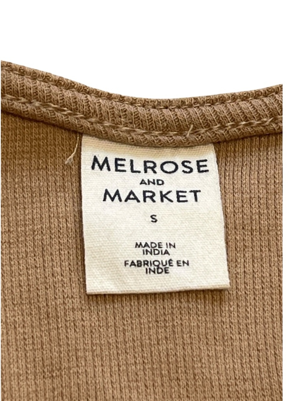 Melrose and Market Short Sleeve Top, Color Tan, Size Small - Picture 4 of 9